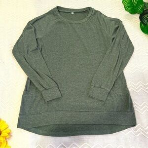 Women’s Heather Green Pullover Sweatshirt